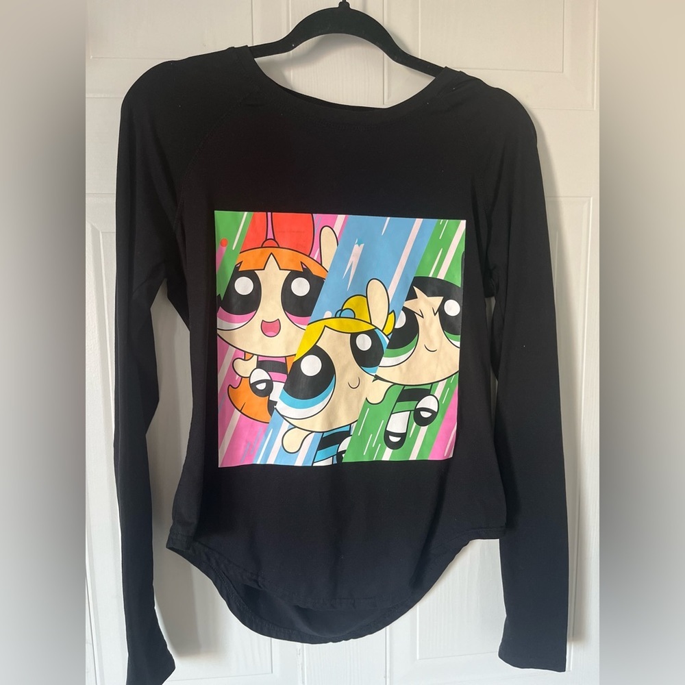 Power puff girls graphic black longsleeve shirt